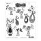 Dyan Reaveleys Dylusions Cling Stamp Collections 8.5X7 - Cat Among Pigeons