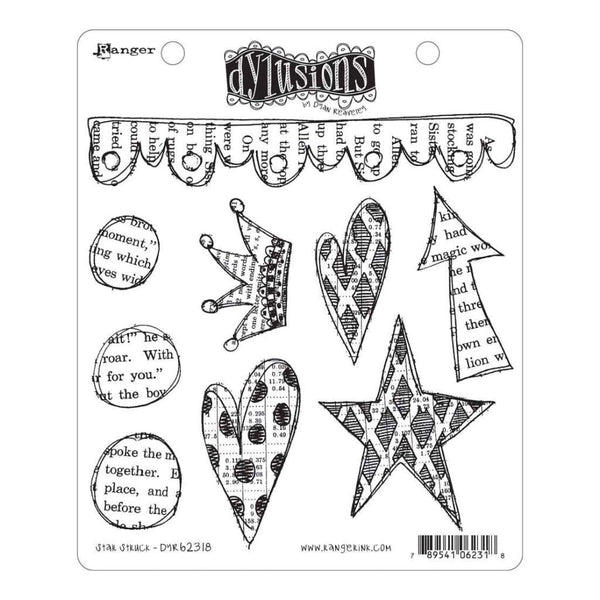 Dyan Reaveleys Dylusions Cling Stamp Collections 8.5x7 Star Struck