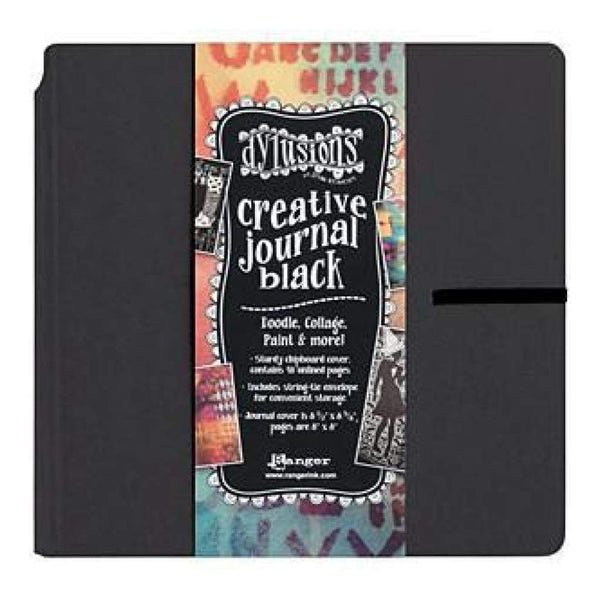 Dylusions Dyan Reaveley's Black Creative Square Journal 8 Inch X8 Inch