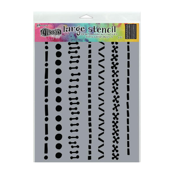 Ink Stencils by Dyan Reaveleys Dylusions 9in x 12in - A Stitch In Time