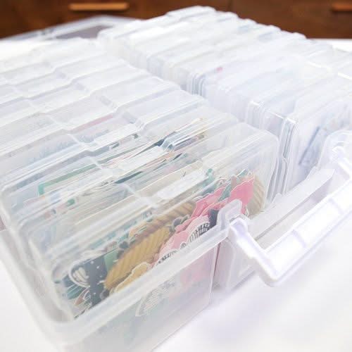 Universal Crafts Large Craft Storage Box - 4" x 6" Case 16pc - Clear*