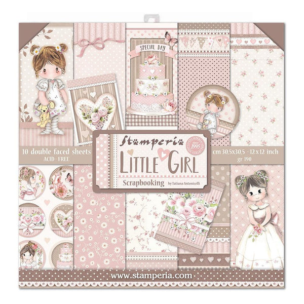 Stamperia Double-Sided Paper Pad 12"X12" 10 pack - Little Girl, 10 Designs/1 Each