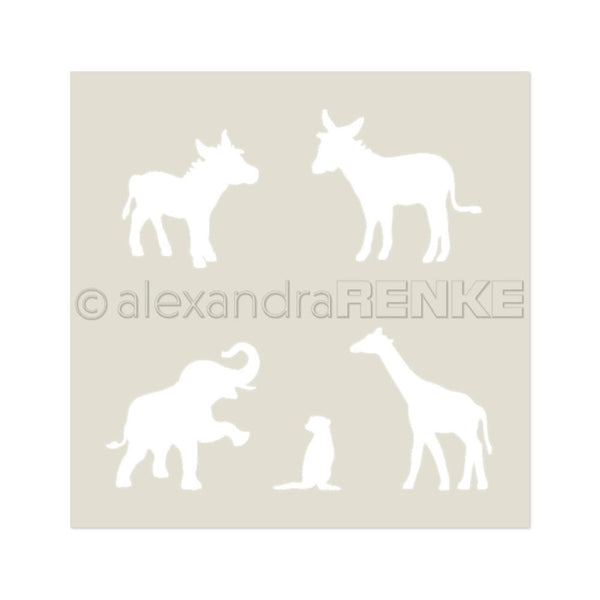 Alexandra Renke Stencil 6in x 6in - Donkeys & Friends, School*