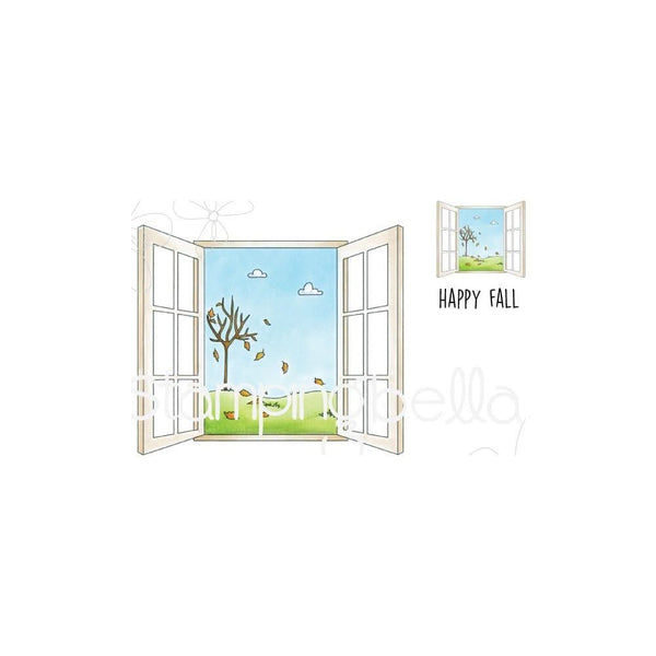 Stamping Bella Cling Stamps - Fall Window