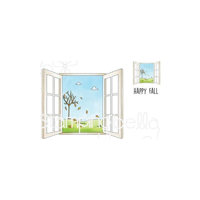 Stamping Bella Cling Stamps - Fall Window