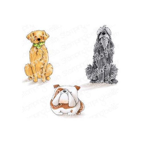 Stamping Bella Cling Stamps - Golden, Wolfhound & Bulldog