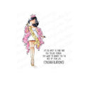 Stamping Bella Cling Stamps - Curvy Girl Bachelorette - Curvy girl is approx. 4.75 x 2.25 in.*