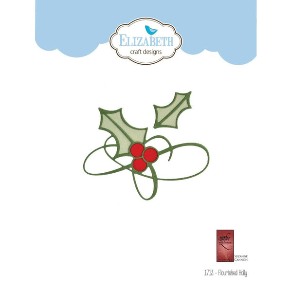 Elizabeth Craft Metal Die - Flourished Holly*