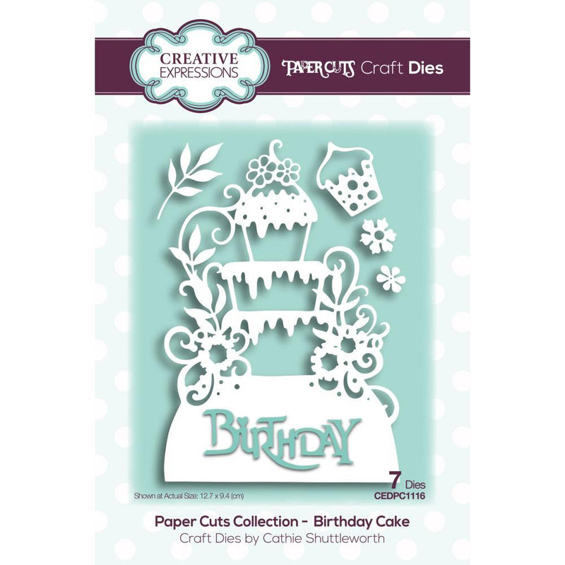 Creative Expressions Paper Cuts Craft Dies - Birthday Cake