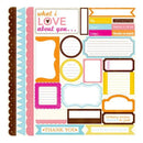 Echo Park - Candy Shoppe Dots and Stripes - 12X12 Element Stickers