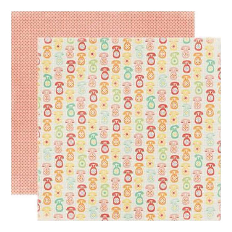 Echo Park - Mini Themes - The Best Of Friends - Friends Telephone 12X12 Inch Double-Sided Paper (Pack Of 10)