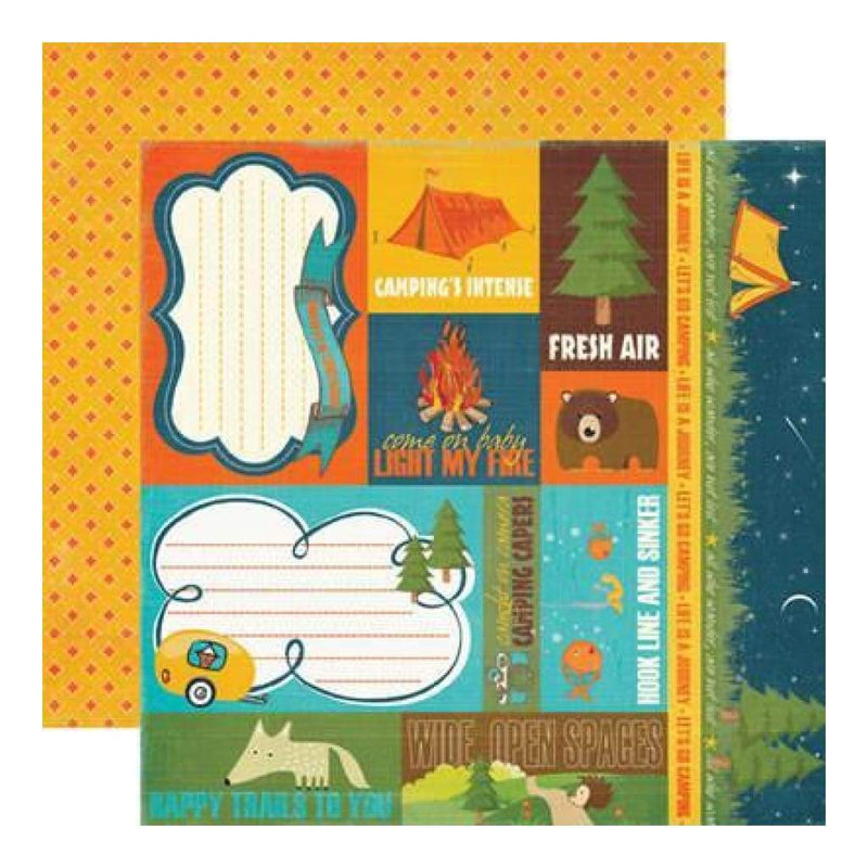 Echo Park - Mini Themes - The Great Outdoors Journaling 12X12 Inch Double-Sided Paper (Pack Of 10)