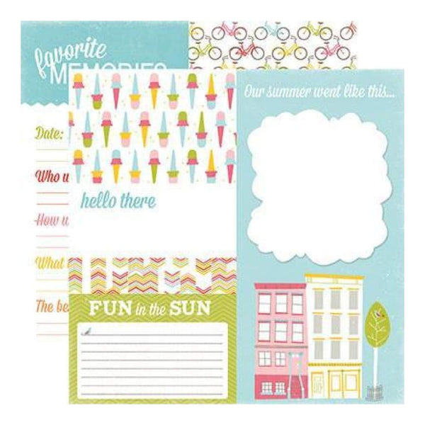 Echo Park - Photo Freedom - Fun In The Sun - Sidewalk 12X12 Inch Double-Sided Paper (Pack Of 10)