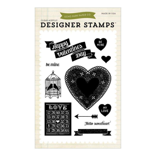 Echo Park Stamps 4X6 Lucky In Love, Hello Sweetheart