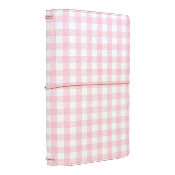Echo Park Travelers Notebook 6 inch X9 inch - Pink Gingham