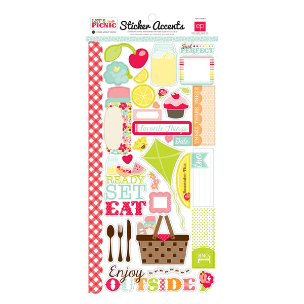 Echo Park Sticker Accents 6"x12" - Let's Picnic*