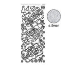 Elizabeth Craft Design - Christmas Elves Peel-Off Stickers Silver
