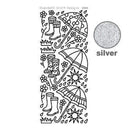 Elizabeth Craft Design - Rainy Day Peel-Off Stickers Silver