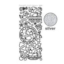 Elizabeth Craft Design - Rubber Ducky Peel-Off Stickers Silver