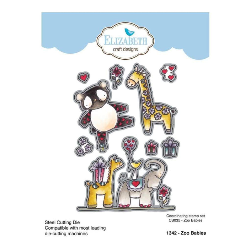 Elizabeth Craft Metal Die By Krista Designs Zoo Babies