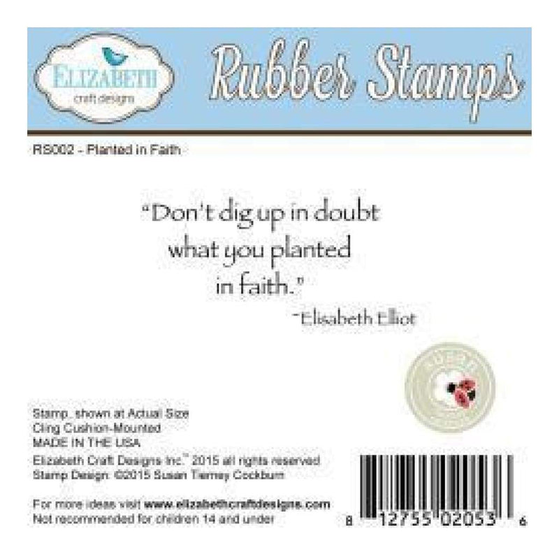 Elizabeth Crafts Cling Mounted Stamps 2.5In. X1.25In.  - Don't Dig