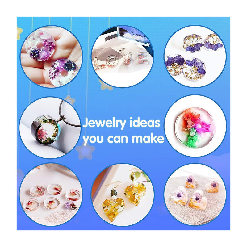 Poppy Crafts Epoxy Resin Jewellery Making Kit 104pcs