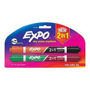Expo - 2 In 1 Dry Erase Markers 2 Pack 4 Colours