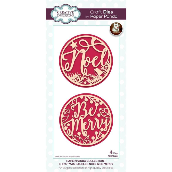 Creative Expressions Craft Dies By Paper Panda - Christmas Baubles - Noel & Be Merry