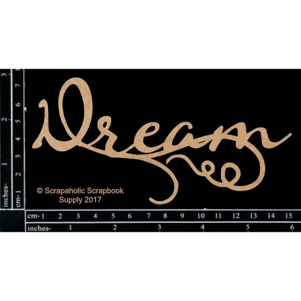 Scrapaholic Laser Cut Chipboard 1.8mm Thick - Dream, 6in x 3in