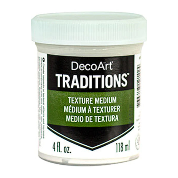 Deco Art - Traditions Artist Acrylic Textured Medium 4oz - White*