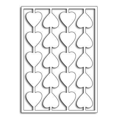 Penny Black Creative Dies String Of Hearts 3.5 inch X2.5 inch
