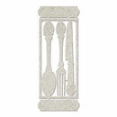 Fabscraps - Die-Cut Gray Chipboard Embellishments Knife Fork & Spoon; 6Inch X2inch