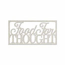 Fabscraps - Die-Cut Gray Chipboard Word Fabscraps - Die-Cut Gray Chipboard Word Food For Thought 4Inch X2inch