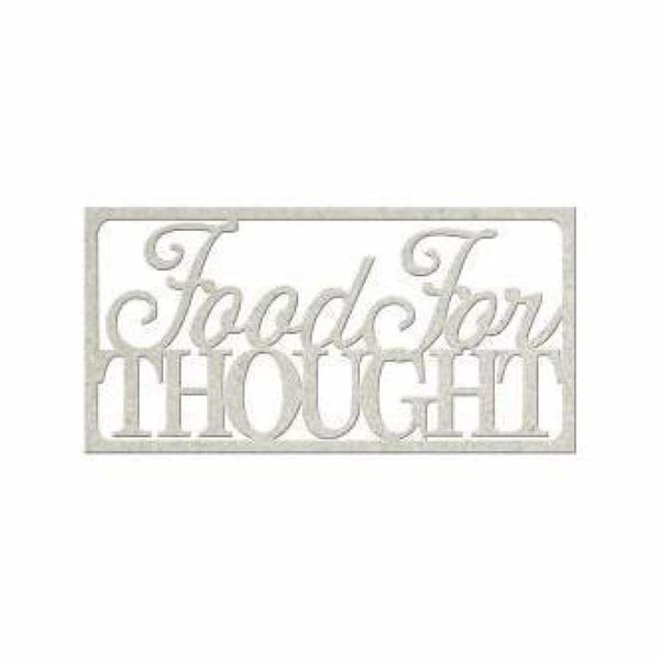 Fabscraps - Die-Cut Gray Chipboard Word Fabscraps - Die-Cut Gray Chipboard Word Food For Thought 4Inch X2inch