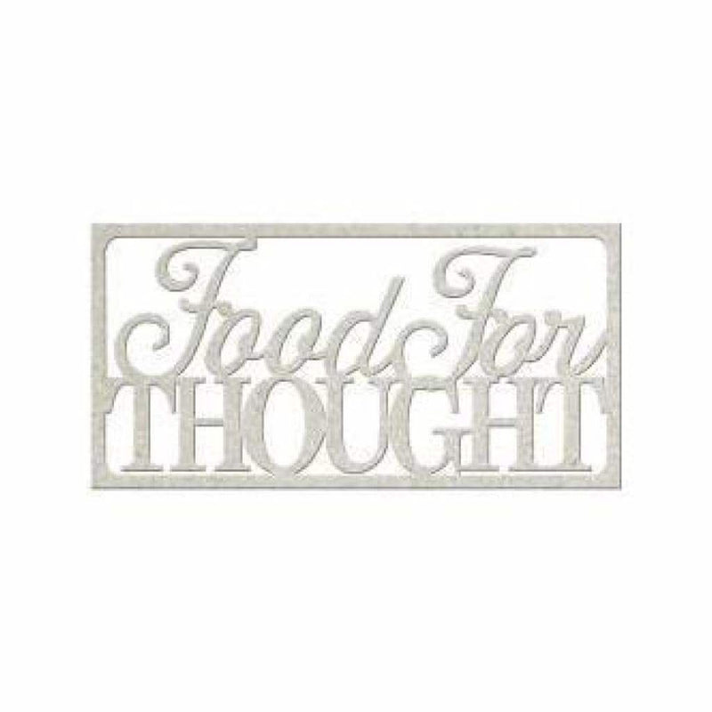 Fabscraps - Die-Cut Gray Chipboard Word Fabscraps - Die-Cut Gray Chipboard Word Food For Thought 4Inch X2inch