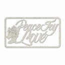 Fabscraps - Die-Cut Gray Chipboard Word Peace Joy Love; 5.5X2.5In