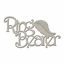 Fabscraps -Die-Cut Gray Chipboard Word Ring Bearer 4.25In.X2.25In.