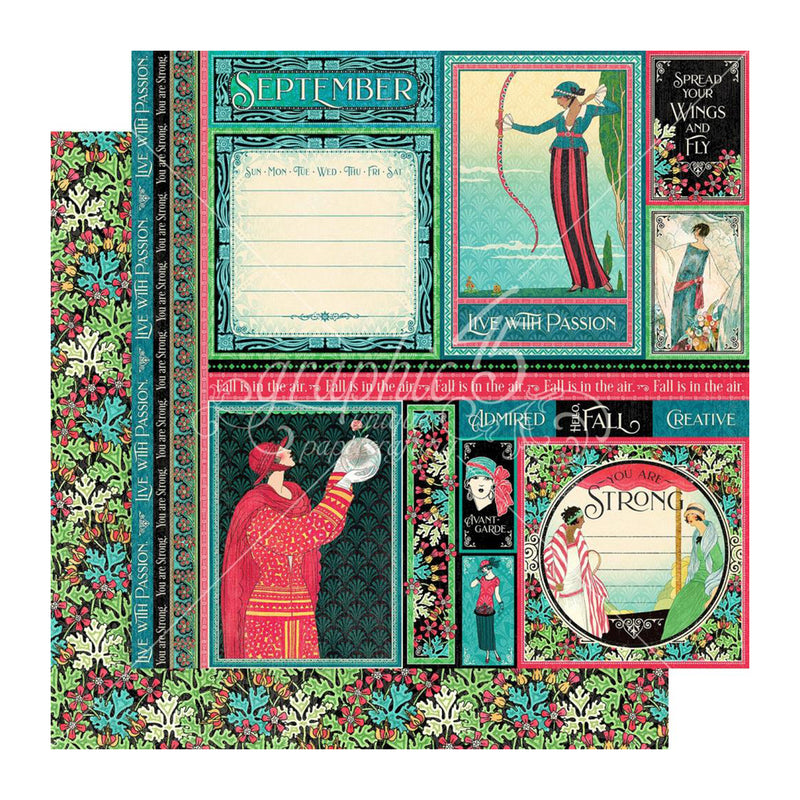 Graphic 45 - Fashion Forward Double-Sided Cardstock 12in x 12in - September