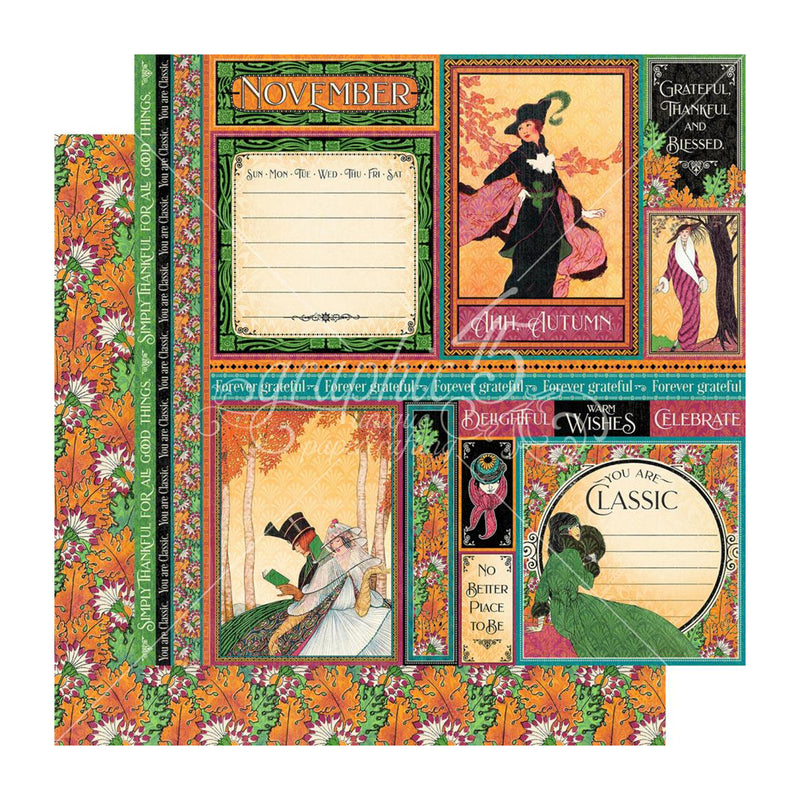 Graphic 45 - Fashion Forward Double-Sided Cardstock 12in x 12in - November
