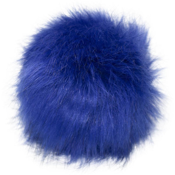 Pepperell - Faux Fur Pom With Loop - Royal