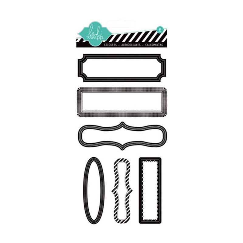 Heidi Swapp Colour Pop File Tab Stickers Black