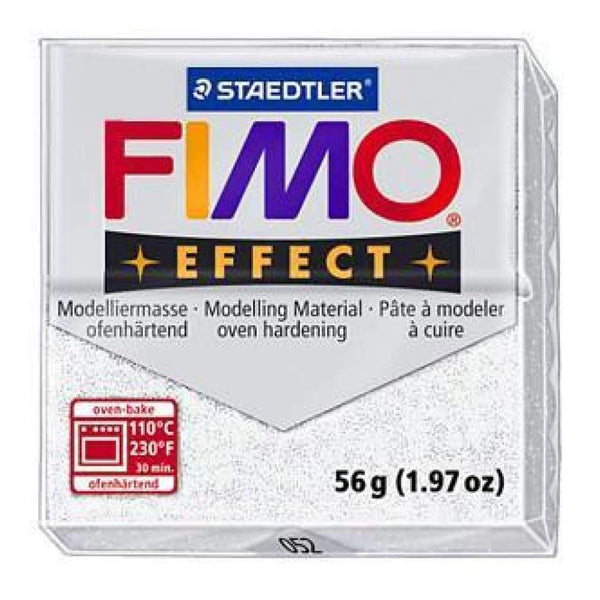 Fimo Soft Polymer Clay 2 Ounces - Glitter White
