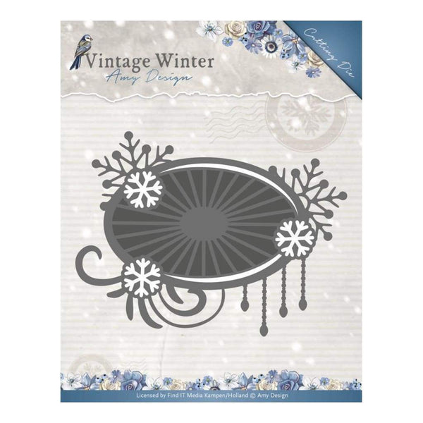 Find It Trading Amy Design Vintage Winter Die Snowflake Swirl Label
