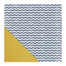 Little Yellow Bicycle - Feels Like Home Collection - 12 x 12 Double Sided Paper - Denim Chevron