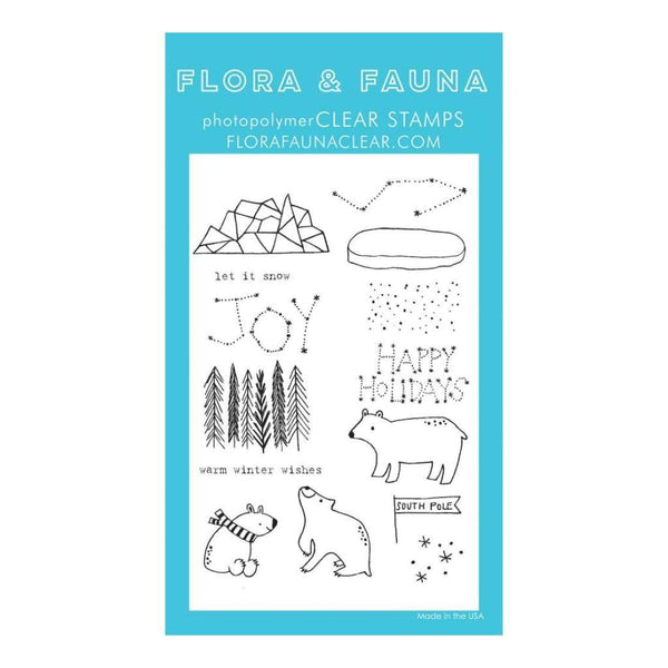 Flora & Fauna Clear Stamps 4 inch X6 inch Artic Starry Night