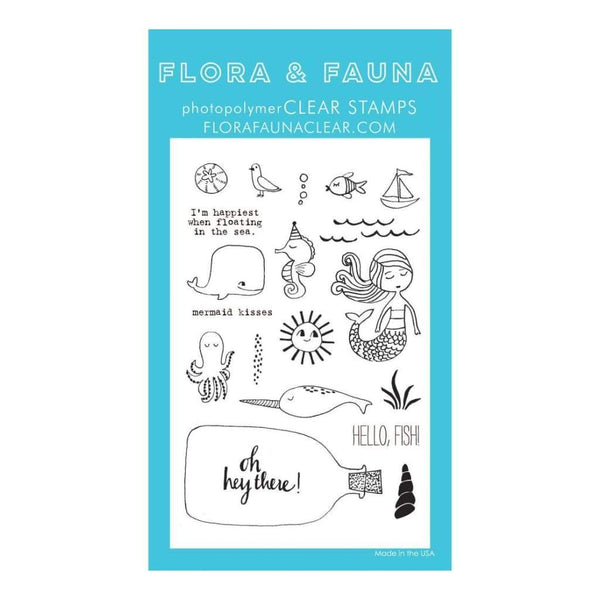 Flora & Fauna Clear Stamps 4 inch X6 inch Mermaid Kisses
