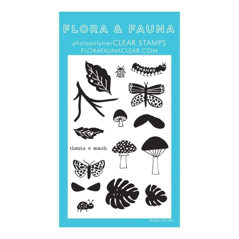 Flora & Fauna Clear Stamps 4 inch X6 inch Thanks A Munch