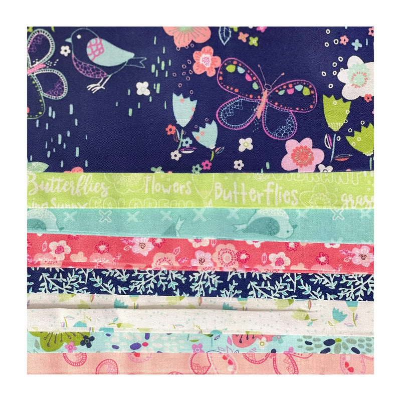 Fabric Palette Fat Eighths 9"x21" - 1 Bundle (8pcs) - Colours and Patterns - Flora & Fauna*