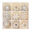 Poppy Crafts Wooden Elements - Flowers