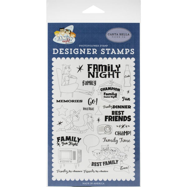 Carta Bella Stamps Family Time, Family Night*